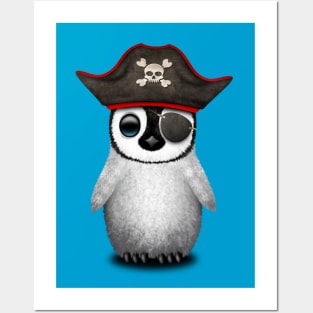 Cute Baby Penguin Pirate Posters and Art